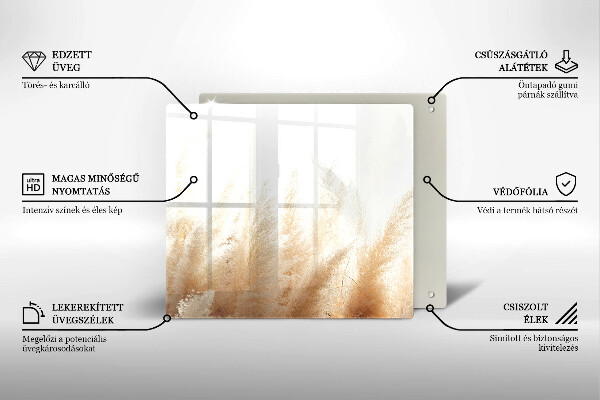 Induction hob protector Pampas grass