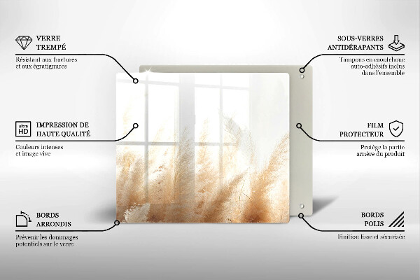 Induction hob protector Pampas grass