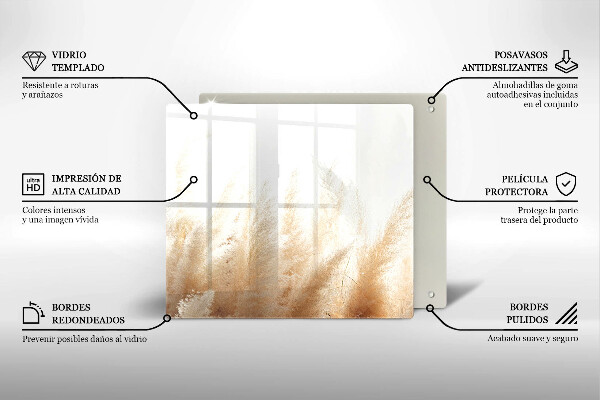 Induction hob protector Pampas grass