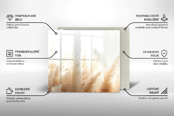 Induction hob protector Pampas grass