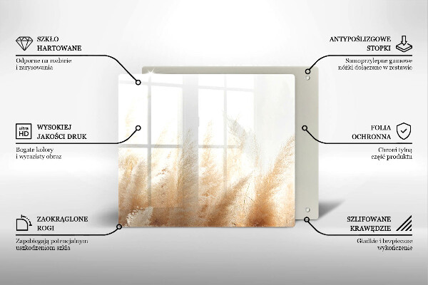 Induction hob protector Pampas grass