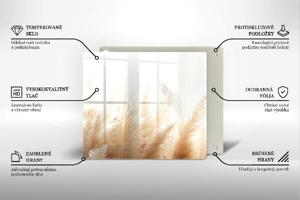 Induction hob protector Pampas grass