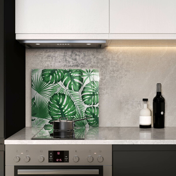 Induction hob protector Monstera leaves