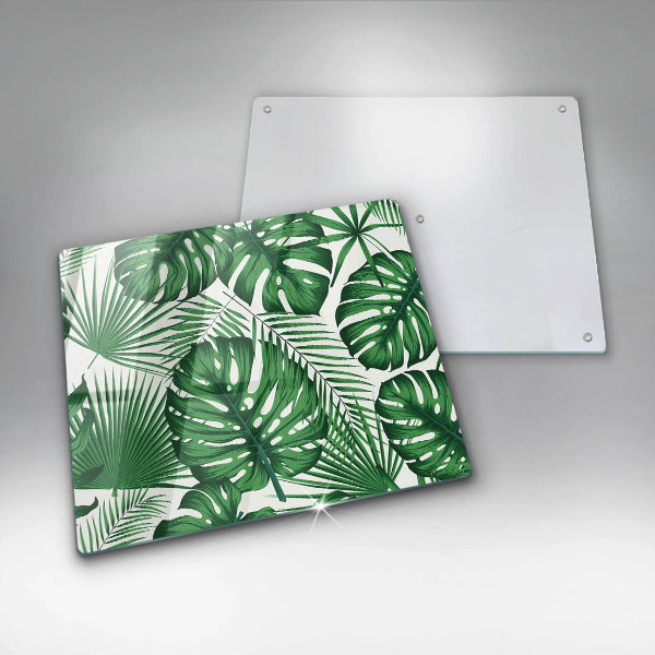 Induction hob protector Monstera leaves