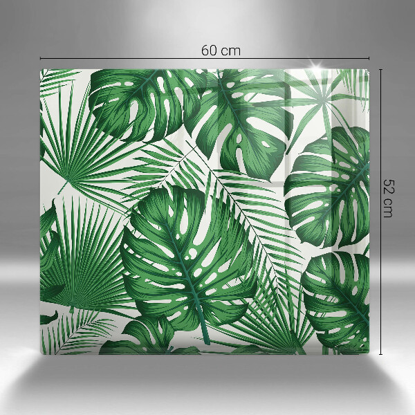 Induction hob protector Monstera leaves