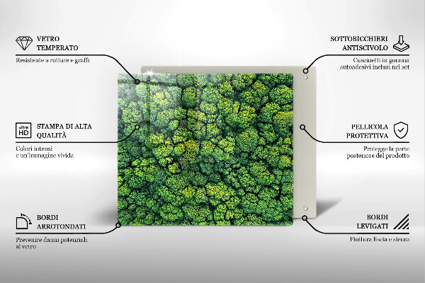 Induction hob protector Nature - moss plant