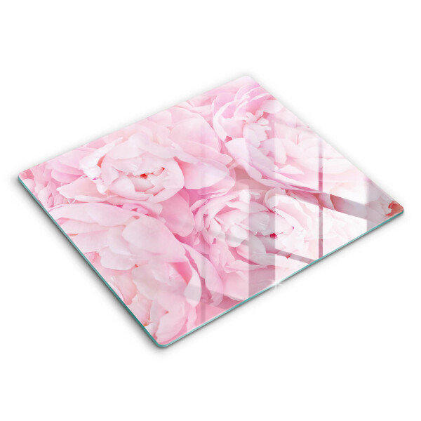 Induction hob protector Delicate peonies