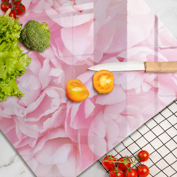 Induction hob protector Delicate peonies