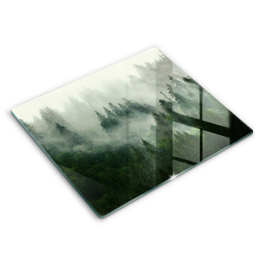 Induction hob protector Landscape of a hazy forest