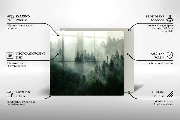 Induction hob protector Landscape of a hazy forest