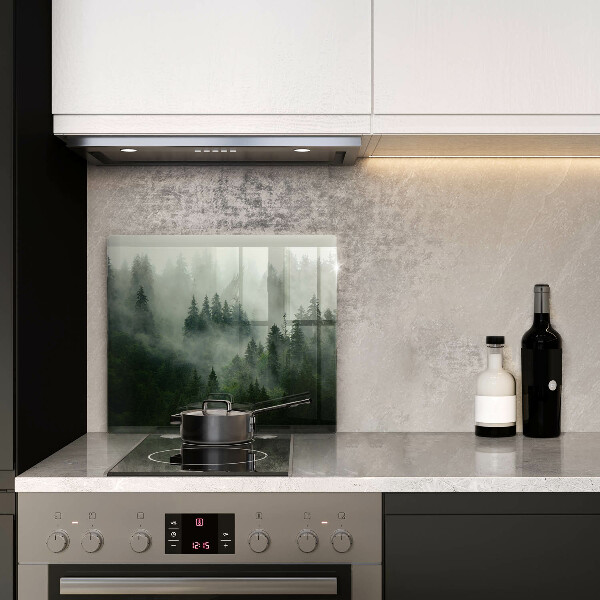 Induction hob protector Landscape of a hazy forest