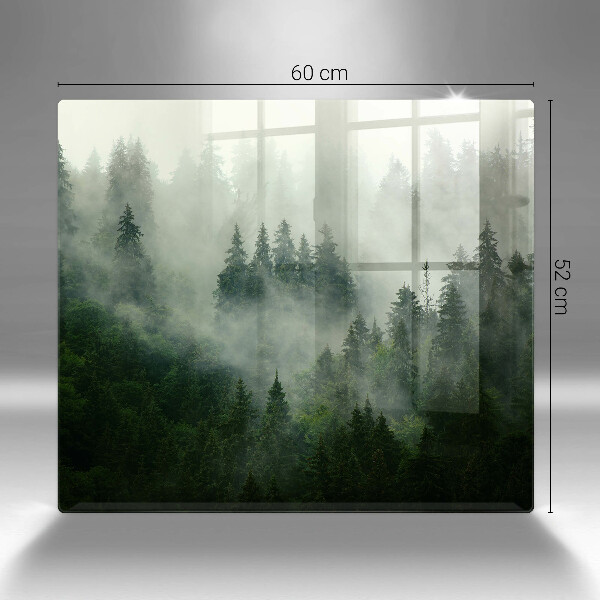 Induction hob protector Landscape of a hazy forest
