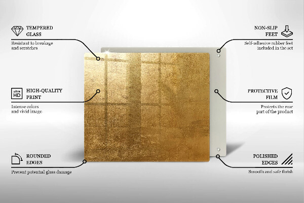 Induction hob protector Gold texture background
