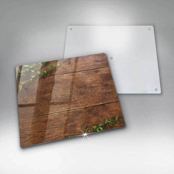 Induction hob protector Wooden boards and leaves