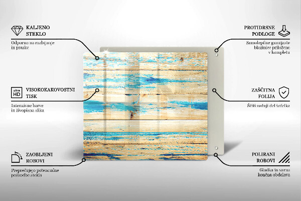 Induction hob protector Retro boards wood