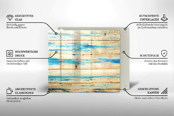 Induction hob protector Retro boards wood