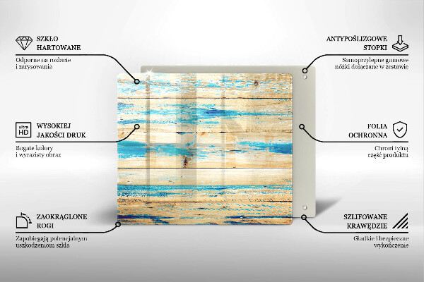 Induction hob protector Retro boards wood