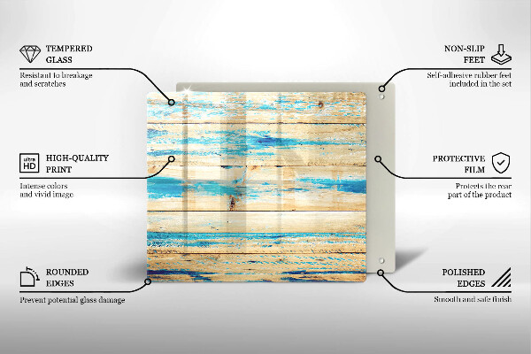 Induction hob protector Retro boards wood