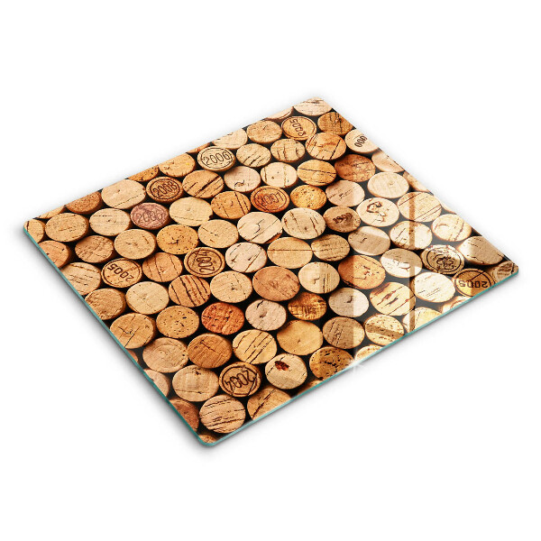 Induction hob protector Wine corks pattern