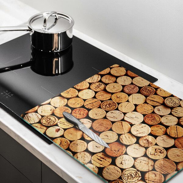 Induction hob protector Wine corks pattern