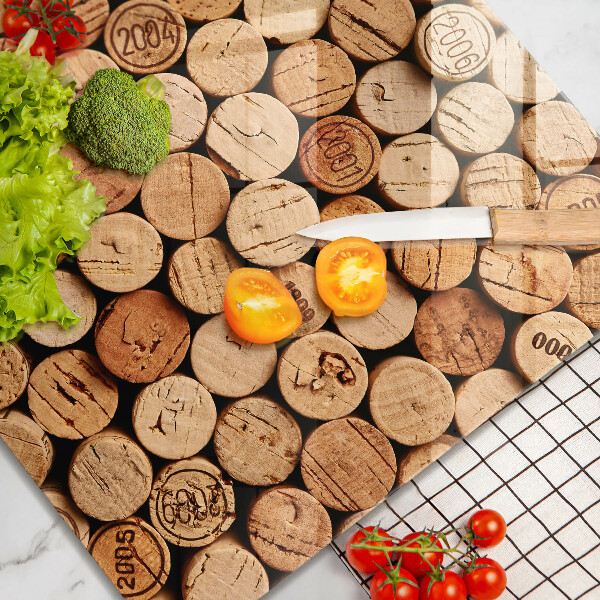 Induction hob protector Wine corks pattern