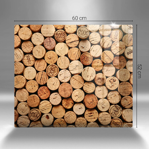 Induction hob protector Wine corks pattern