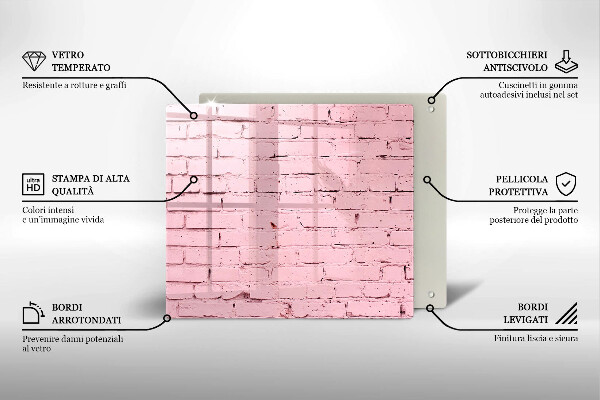 Work surface savers Pastel wall bricks