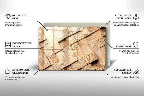 Worktop saver Wooden squares