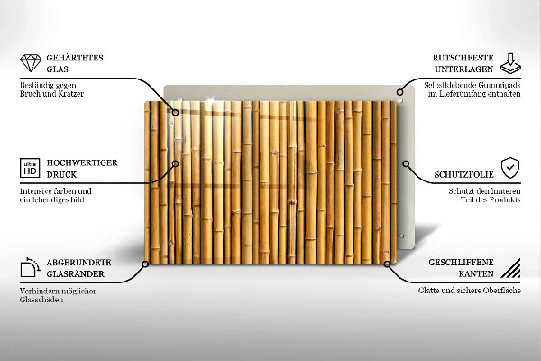 Induction hob cover Nature boho bamboo