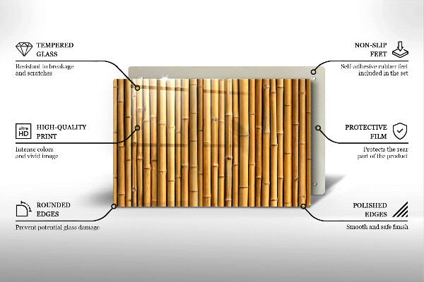 Induction hob cover Nature boho bamboo