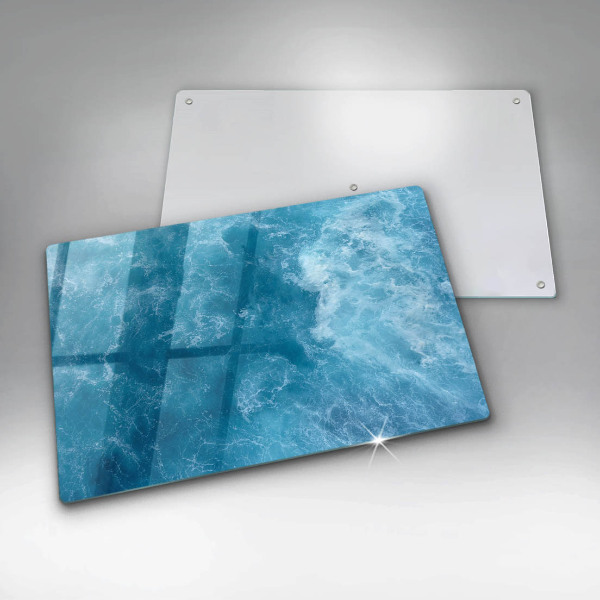 Induction hob protector Blue water