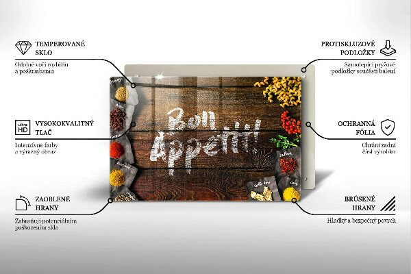 Worktop saver Boards inscription Bon Appetit