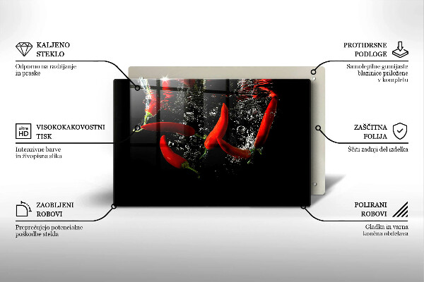 Worktop saver Chili peppers in water