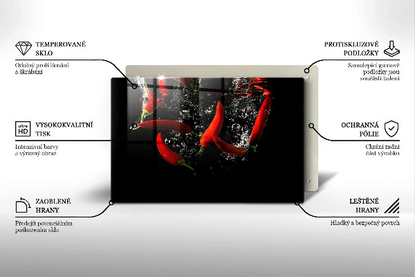 Worktop saver Chili peppers in water