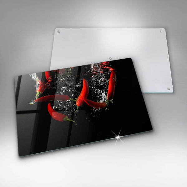 Worktop saver Chili peppers in water