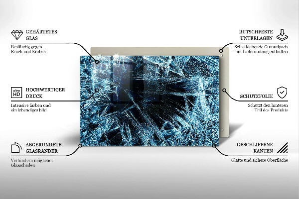 Induction hob protector Sharp ice structure