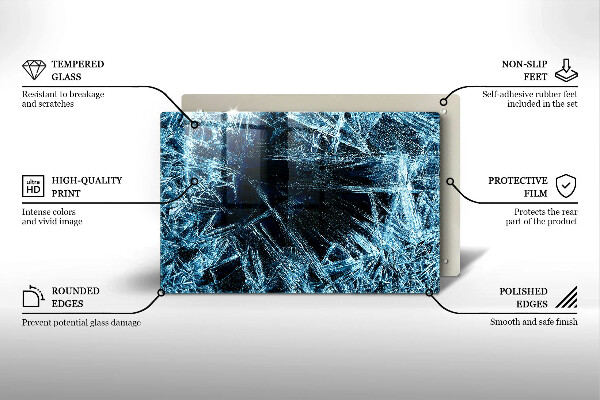 Induction hob protector Sharp ice structure