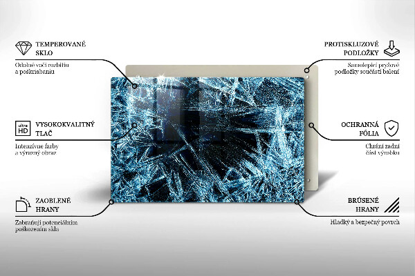 Induction hob protector Sharp ice structure