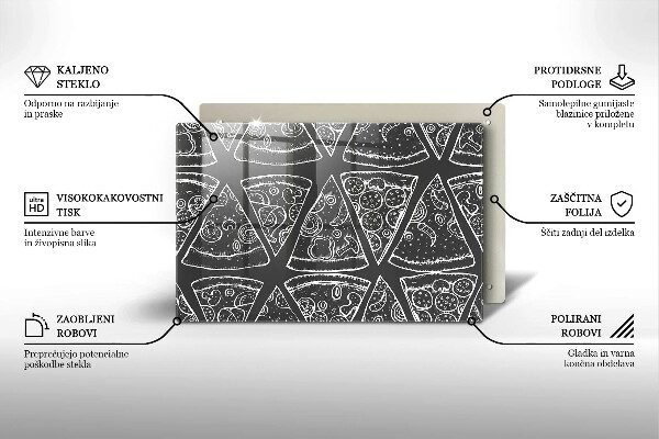 Induction hob protector Pizza illustration