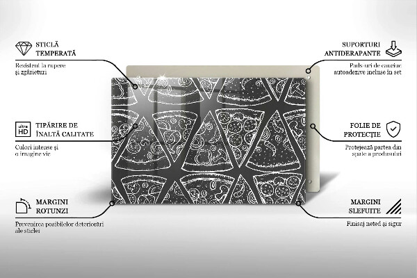 Induction hob protector Pizza illustration