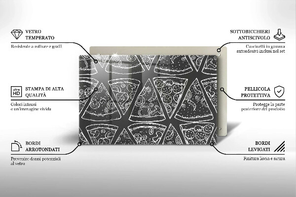 Induction hob protector Pizza illustration