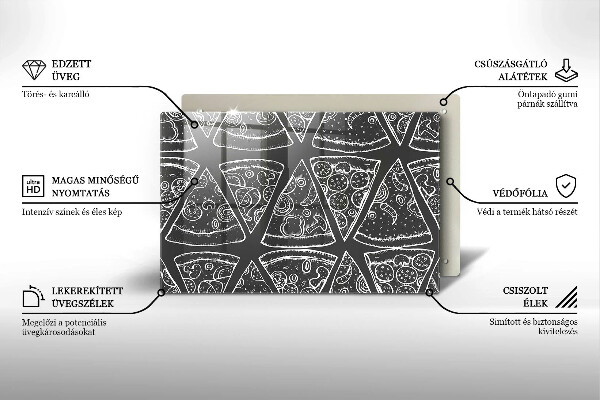 Induction hob protector Pizza illustration