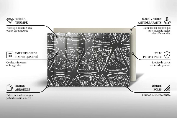 Induction hob protector Pizza illustration