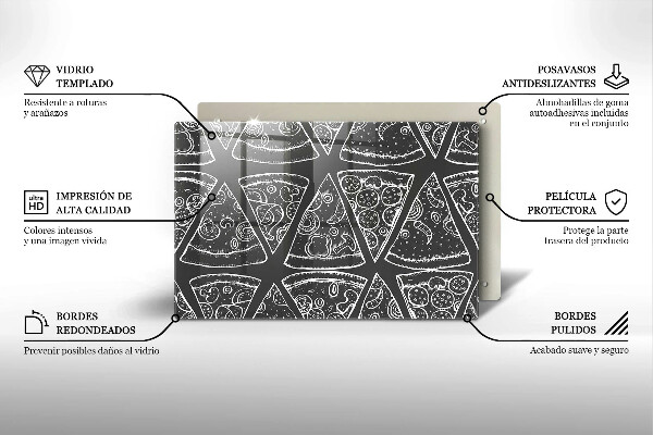 Induction hob protector Pizza illustration