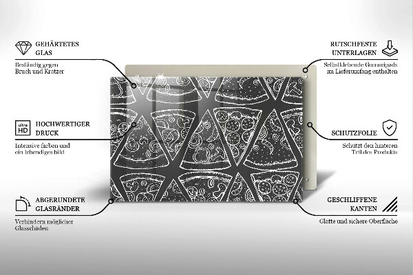 Induction hob protector Pizza illustration