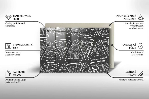 Induction hob protector Pizza illustration