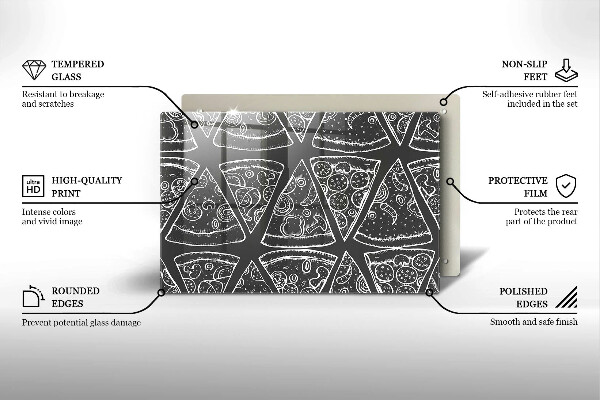 Induction hob protector Pizza illustration