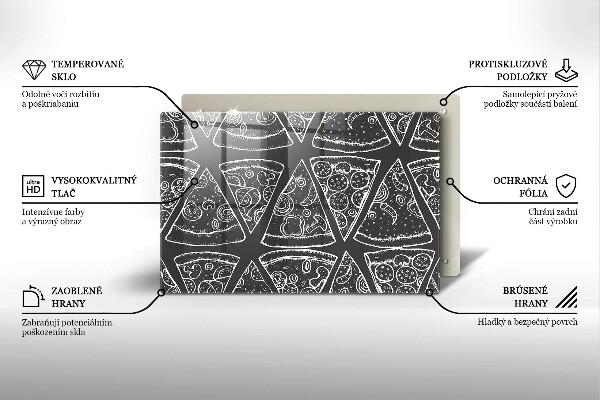 Induction hob protector Pizza illustration