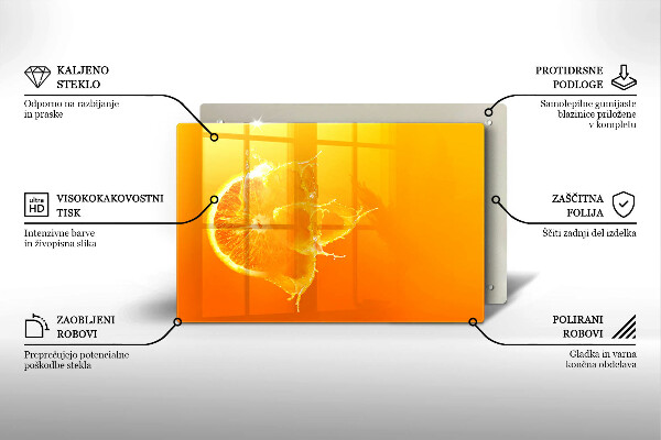 Induction hob protector Juicy fruit of orange