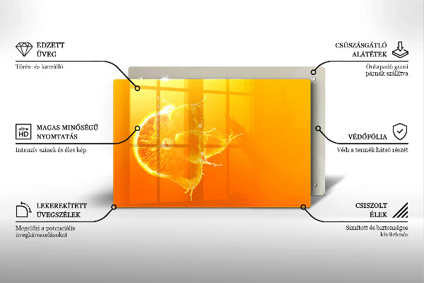 Induction hob protector Juicy fruit of orange